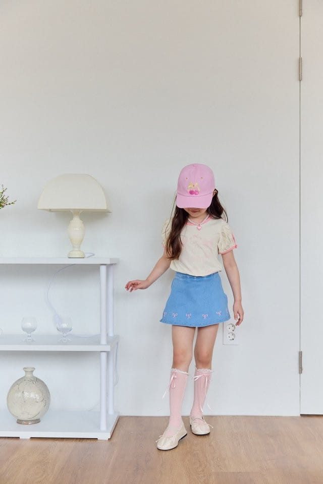 Berry Berry - Korean Children Fashion - #prettylittlegirls - Ribbon Skirt Pants - 6