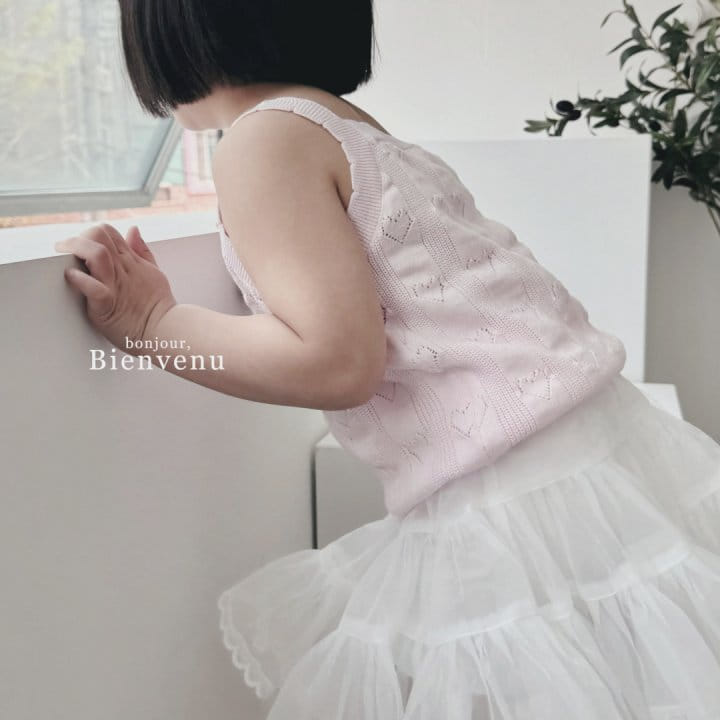 Bienvenu - Korean Children Fashion - #kidsshorts - Heart Top Knit