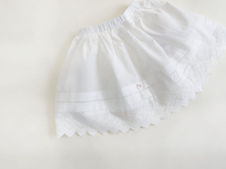 Bienvenu - Korean Children Fashion - #toddlerclothing - C Lace Mini Skirt - 4