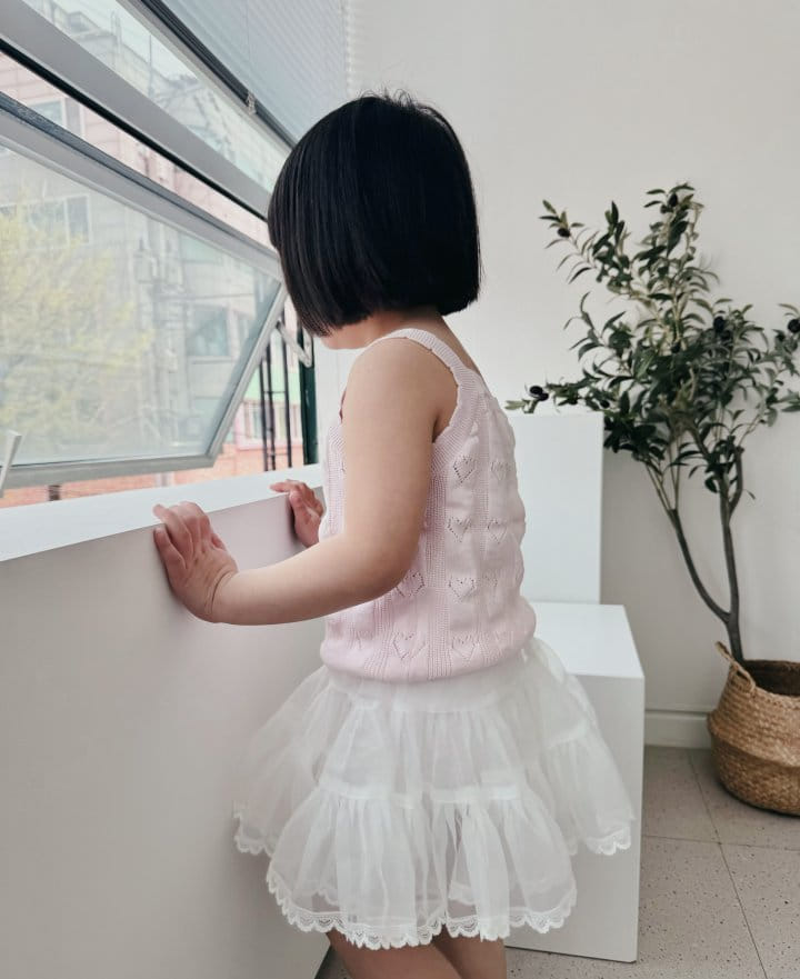 Bienvenu - Korean Children Fashion - #stylishchildhood - Kan Kan Chiffon Ribbon Skirt - 3