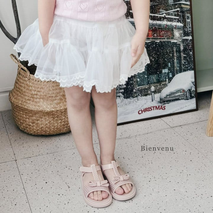 Bienvenu - Korean Children Fashion - #todddlerfashion - Kan Kan Chiffon Ribbon Skirt
