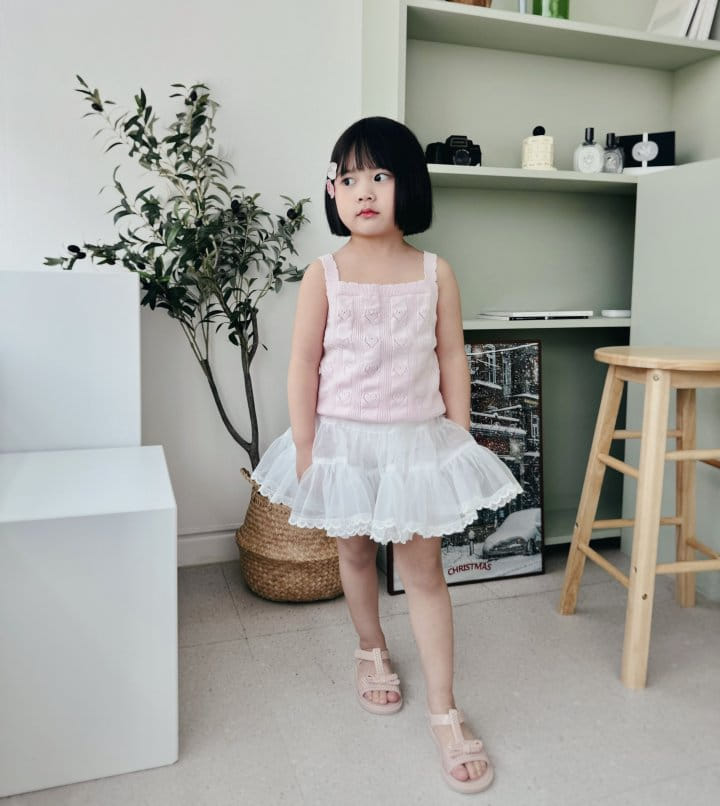 Bienvenu - Korean Children Fashion - #toddlerclothing - Kan Kan Chiffon Ribbon Skirt - 2