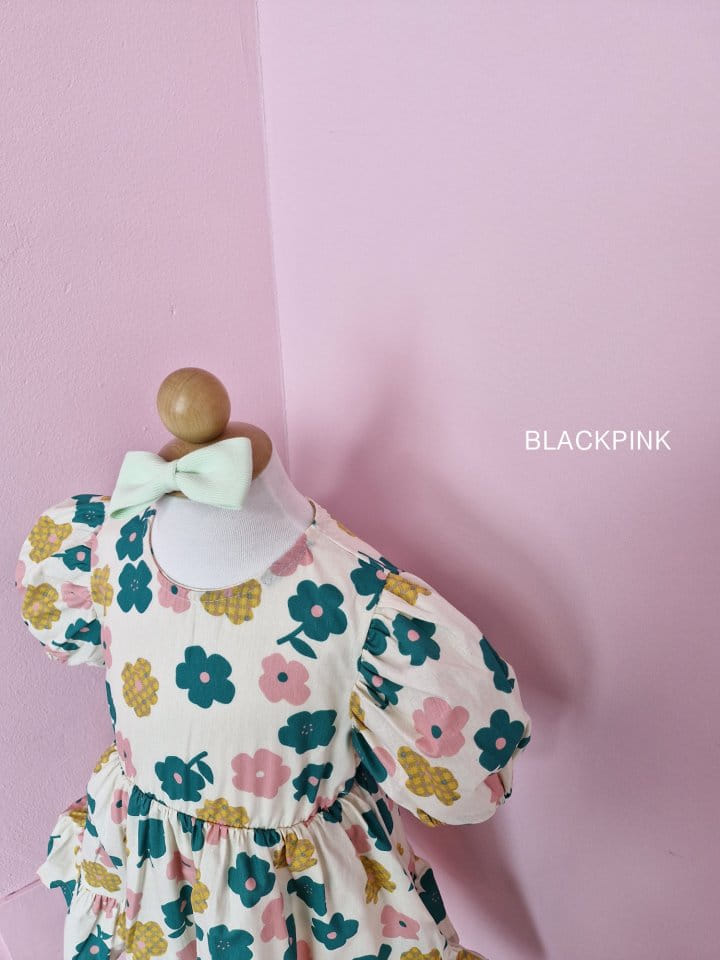 Black Pink - Korean Children Fashion - #childofig - Soda Flower One-Piece - 5