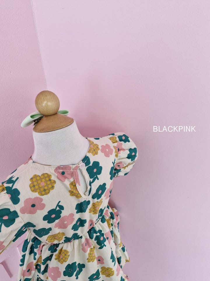 Black Pink - Korean Children Fashion - #childofig - Soda Flower One-Piece - 6