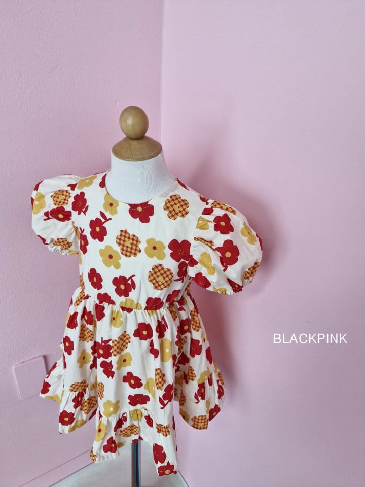 Black Pink - Korean Children Fashion - #fashionkids - Soda Flower One-Piece - 10