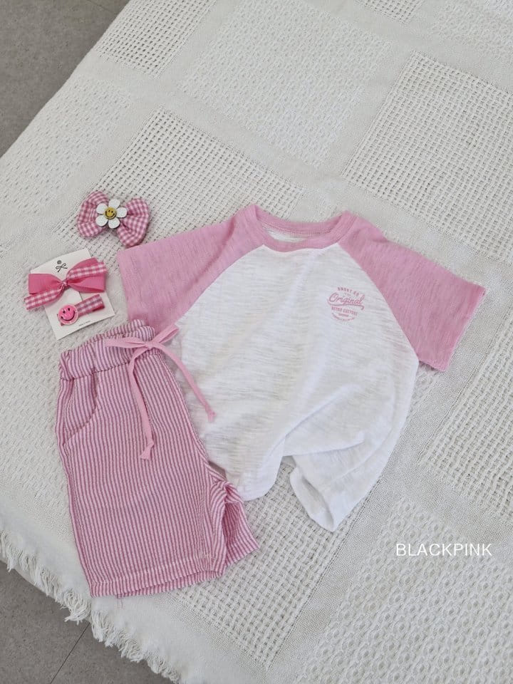Black Pink - Korean Children Fashion - #kidsshorts - Original Raglan Tee - 8