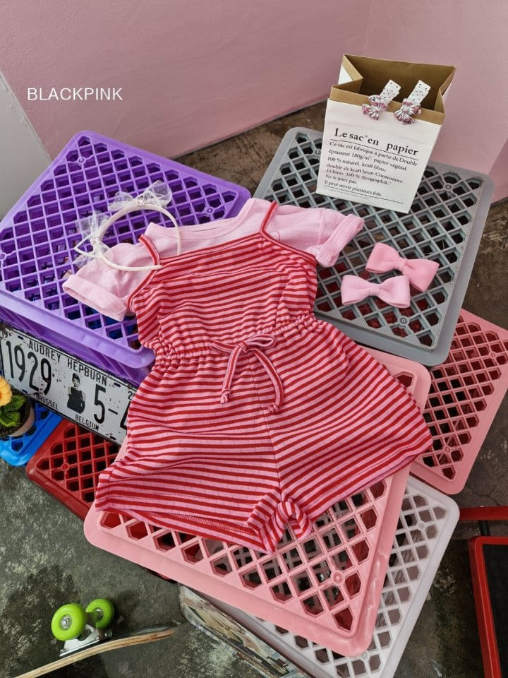 Black Pink - Korean Children Fashion - #littlefashionista - Colorful Jumpsuit - 7
