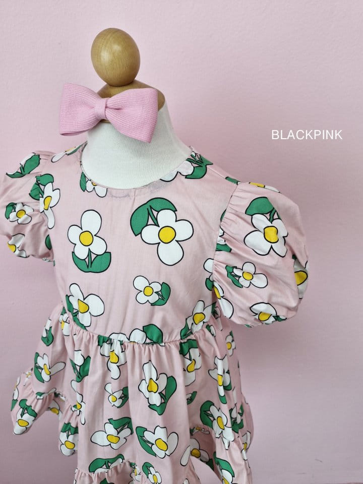 Black Pink - Korean Children Fashion - #minifashionista - Juri Big Flower One-Piece - 9