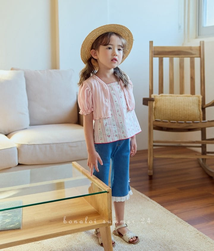 Bonaloi - Korean Children Fashion - #Kfashion4kids - Candy Span Denim Pants - 5