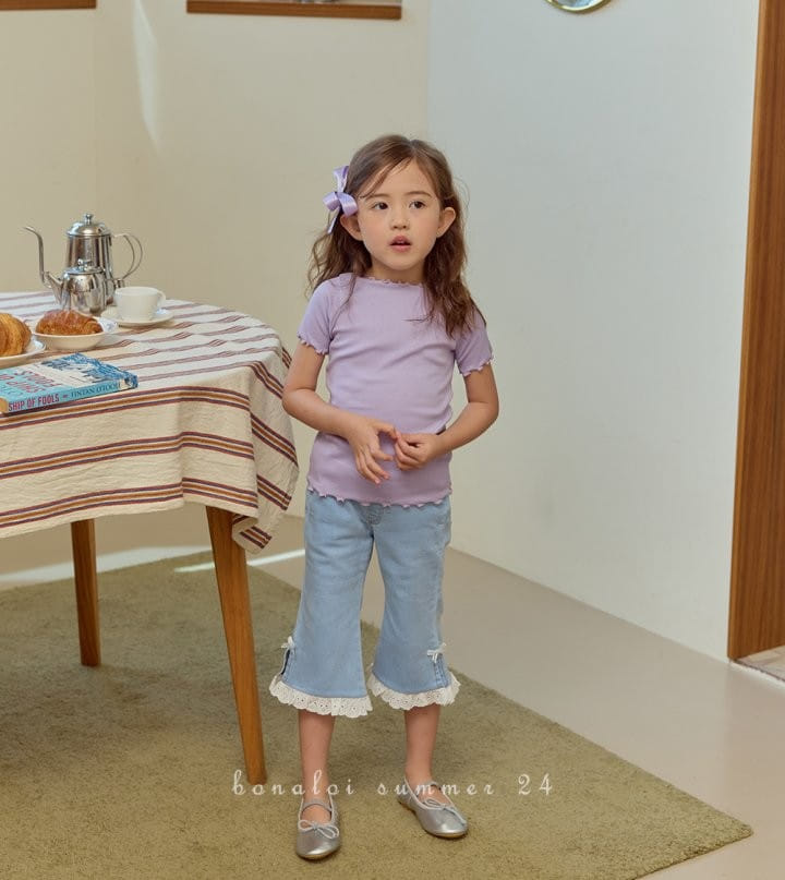 Bonaloi - Korean Children Fashion - #childofig - Candy Span Denim Pants - 11