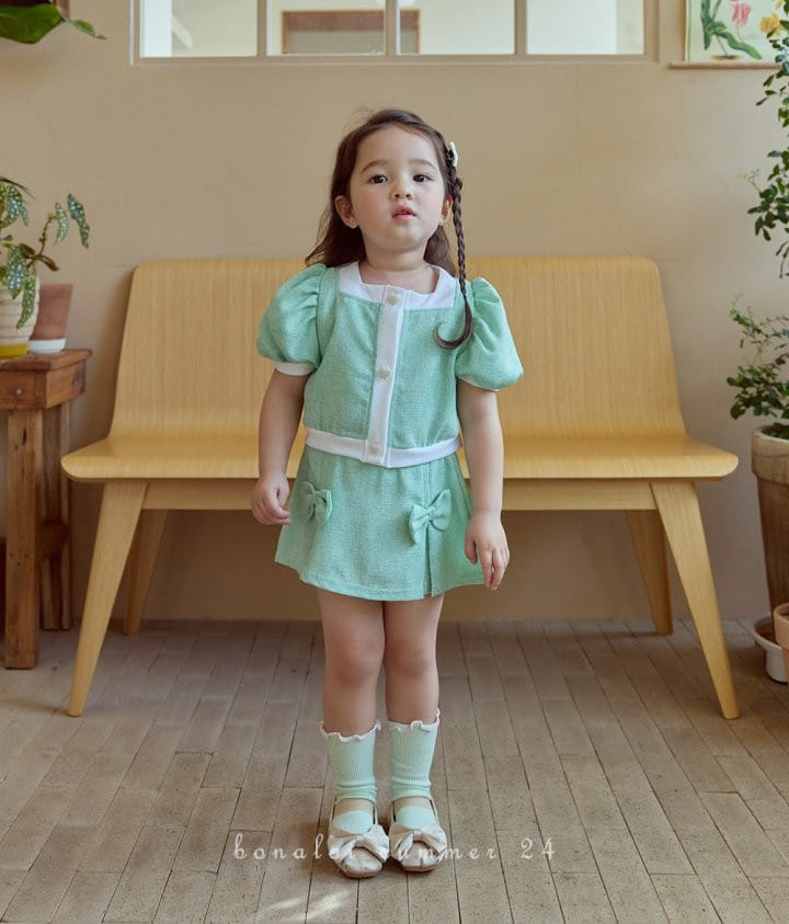 Bonaloi - Korean Children Fashion - #childofig - Grape Fruit Jacket  Top Bottom Set - 6