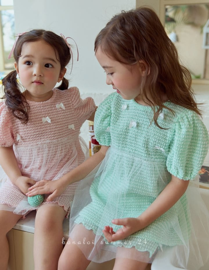 Bonaloi - Korean Children Fashion - #designkidswear - Sha Sha Ribbon Ping Top Bottom Set - 9