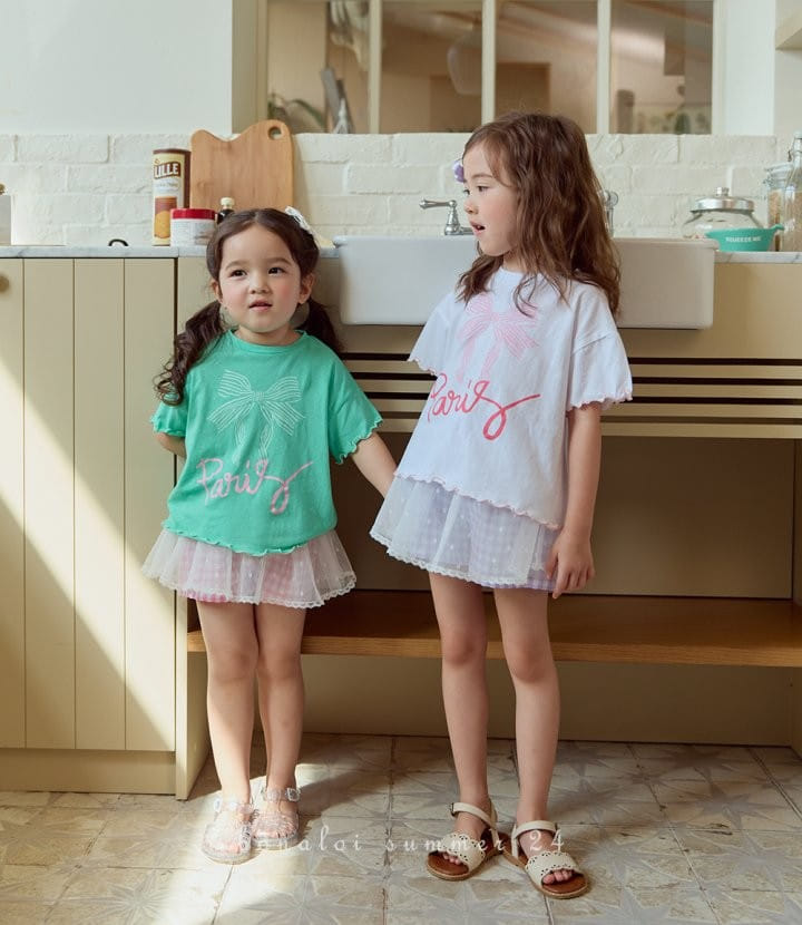 Bonaloi - Korean Children Fashion - #designkidswear - Paris Paint Tee - 5