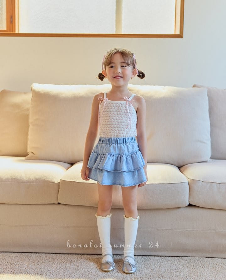 Bonaloi - Korean Children Fashion - #kidsshorts - Mayo Sleeveless Tee - 7