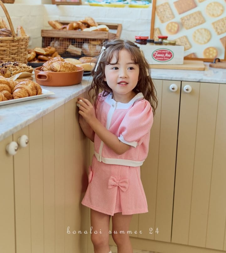 Bonaloi - Korean Children Fashion - #kidsshorts - Grape Fruit Jacket  Top Bottom Set - 11