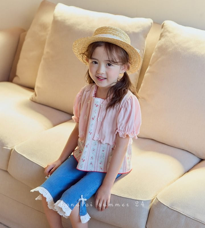 Bonaloi - Korean Children Fashion - #kidsstore - Ribbon Bolero - 6