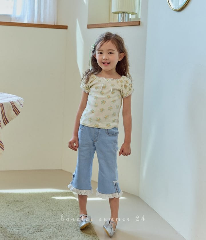 Bonaloi - Korean Children Fashion - #kidsstore - Candy Span Denim Pants - 4
