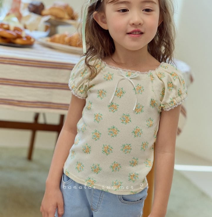 Bonaloi - Korean Children Fashion - #kidzfashiontrend - Lindsey Puff Tee - 11