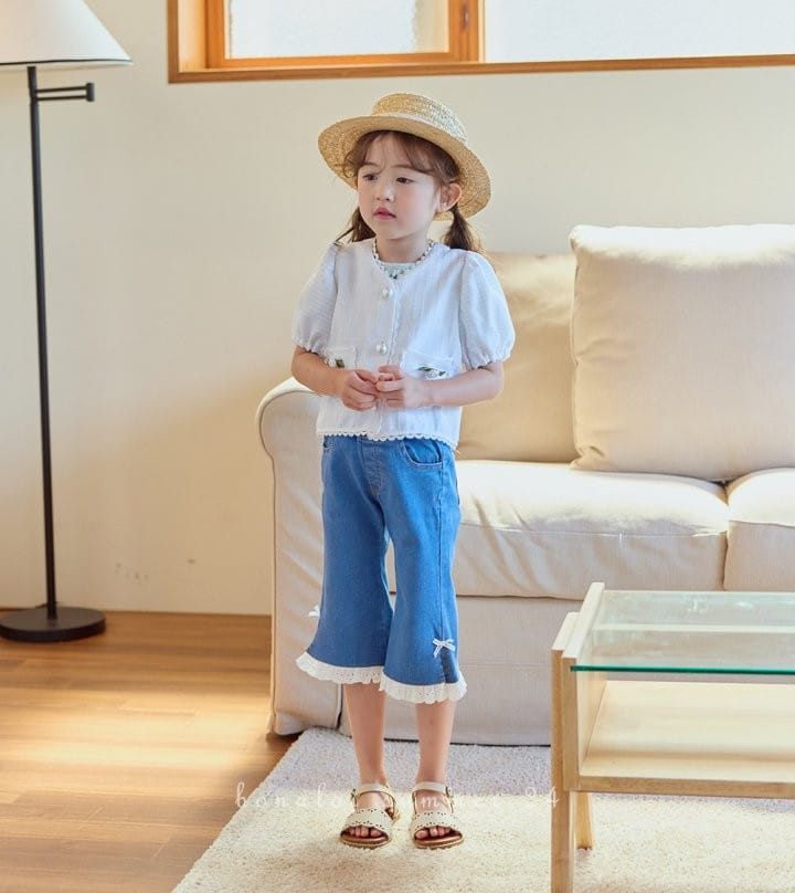Bonaloi - Korean Children Fashion - #littlefashionista - Candy Span Denim Pants - 6