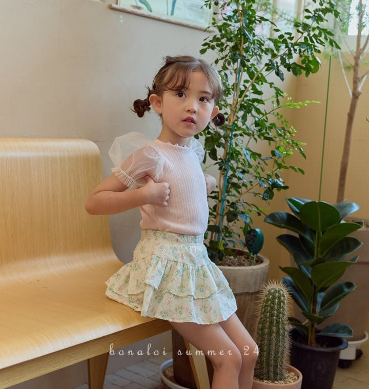 Bonaloi - Korean Children Fashion - #magicofchildhood - Back Ribbon Mesh Tee - 11