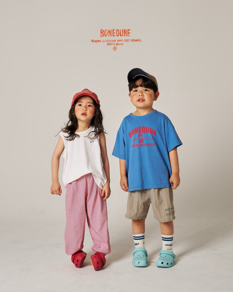 Boneoune - Korean Children Fashion - #Kfashion4kids - Basic Non Sleeve Tee - 8