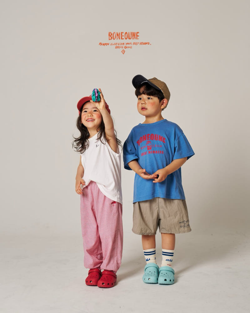 Boneoune - Korean Children Fashion - #Kfashion4kids - Robin Small Line Jogger Pants - 7