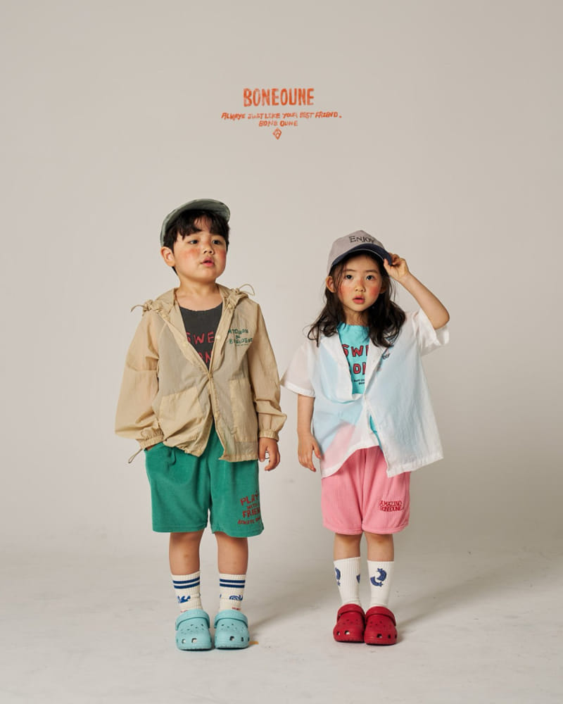 Boneoune - Korean Children Fashion - #childrensboutique - Smurf Waffle Shorts  - 7