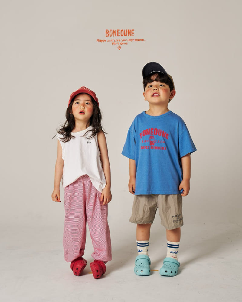 Boneoune - Korean Children Fashion - #designkidswear - Basic Non Sleeve Tee - 2