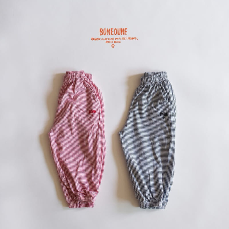 Boneoune - Korean Children Fashion - #designkidswear - Robin Small Line Jogger Pants
