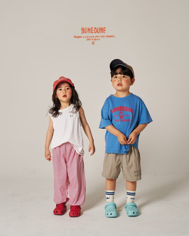 Boneoune - Korean Children Fashion - #discoveringself - Basic Non Sleeve Tee - 3