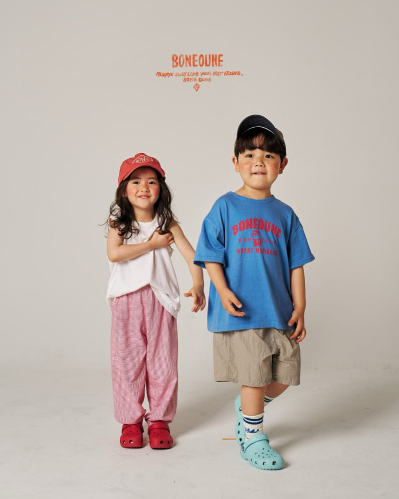 Boneoune - Korean Children Fashion - #discoveringself - Basic Non Sleeve Tee - 4