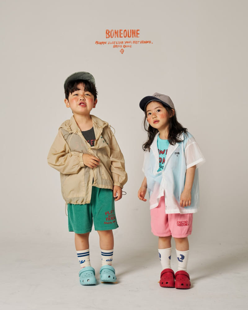 Boneoune - Korean Children Fashion - #kidsshorts - Smurf Waffle Shorts  - 11
