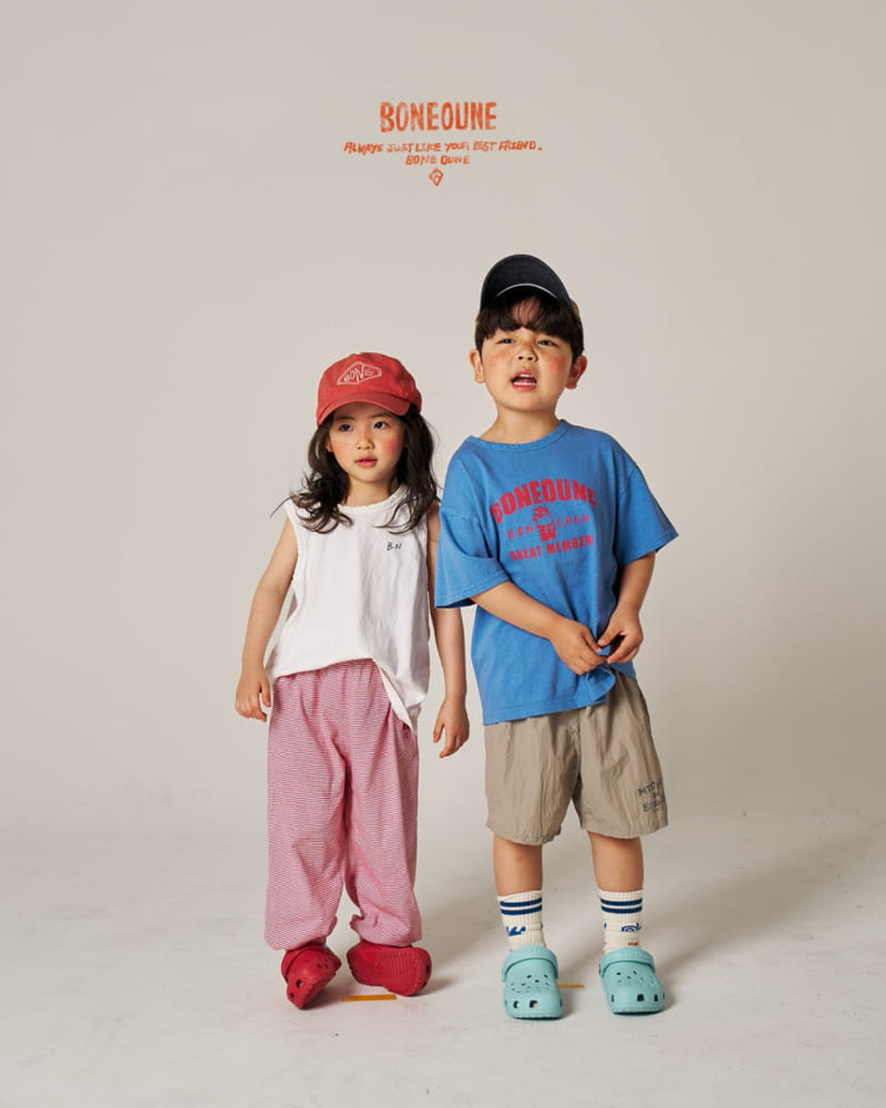 Boneoune - Korean Children Fashion - #kidsstore - Basic Non Sleeve Tee - 6