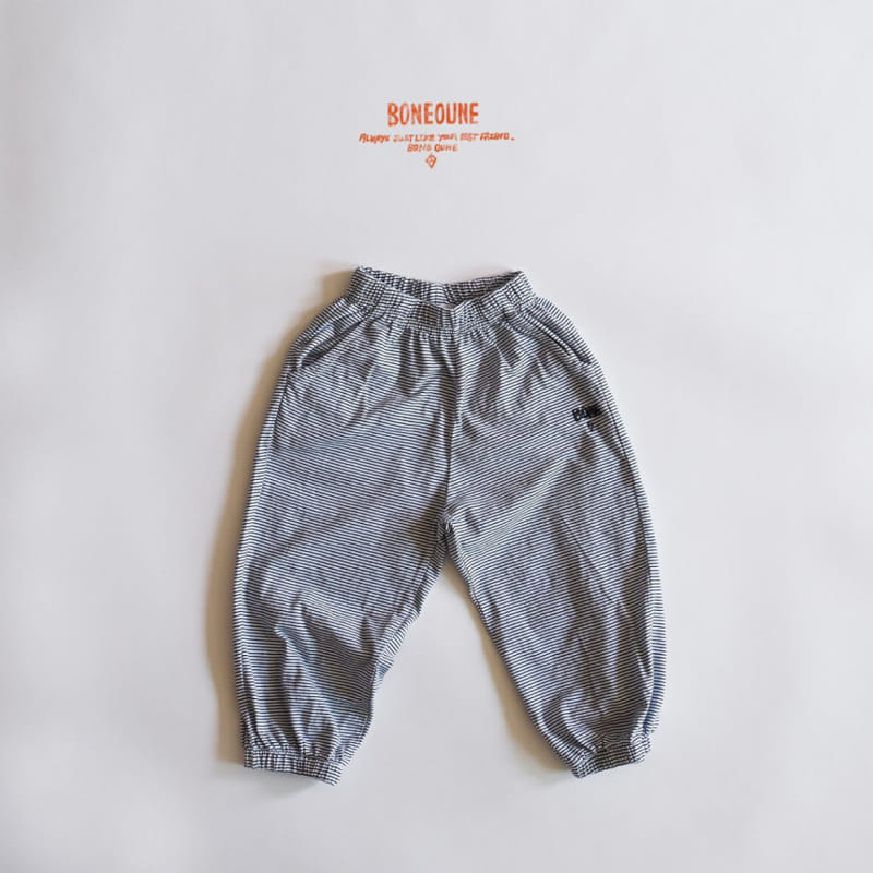 Boneoune - Korean Children Fashion - #minifashionista - Robin Small Line Jogger Pants - 10