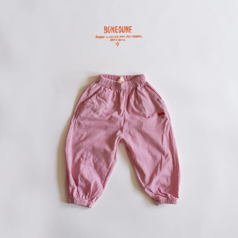 Boneoune - Korean Children Fashion - #prettylittlegirls - Robin Small Line Jogger Pants - 11