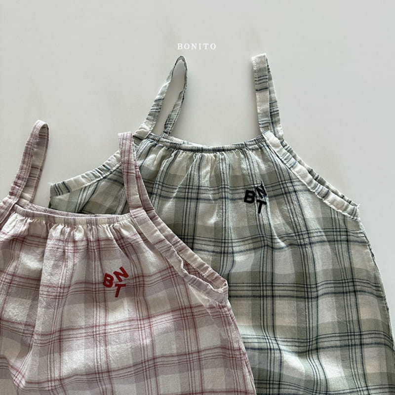 Bonito - Korean Baby Fashion - #babyboutique - BNT Check String Overalls  - 3