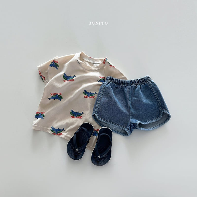 Bonito - Korean Baby Fashion - #babyboutique - Piping Denim Shorts - 9