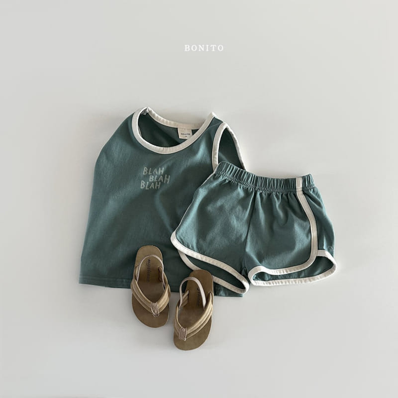 Bonito - Korean Baby Fashion - #babyboutiqueclothing - Blah Blah Sleeveless Top Bottom Set - 5