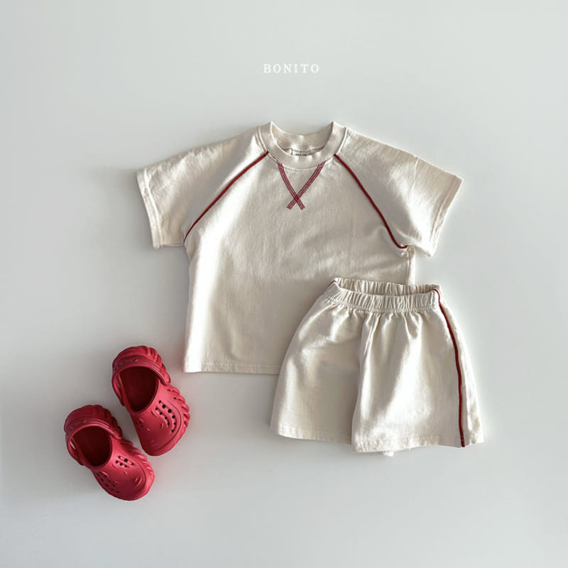 Bonito - Korean Baby Fashion - #babyboutique - Bbing Line Guy Top Bottom Set - 4