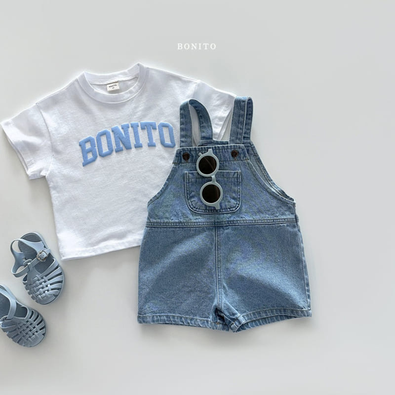 Bonito - Korean Baby Fashion - #babyboutiqueclothing - Denim Short Dungarees - 6