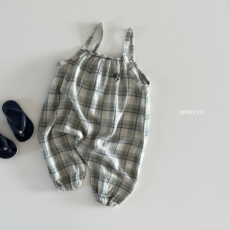 Bonito - Korean Baby Fashion - #babyclothing - BNT Check String Overalls  - 6