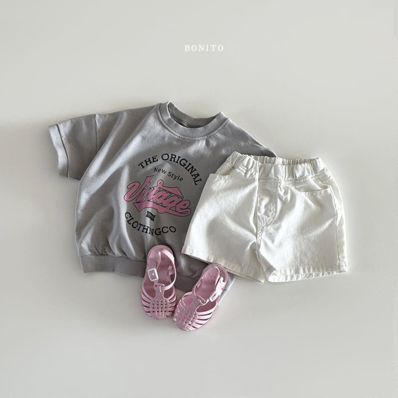 Bonito - Korean Baby Fashion - #babyclothing - Vintage Short Sleeve Sweatshirt - 7