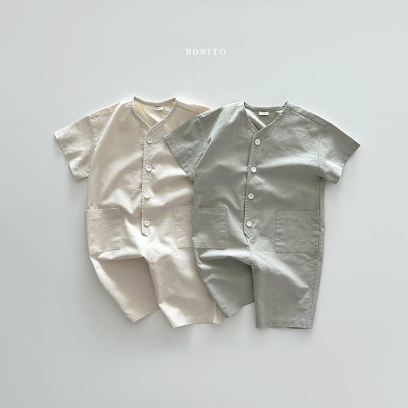 Bonito - Korean Baby Fashion - #babyclothing - L Short Sleeve Overalls