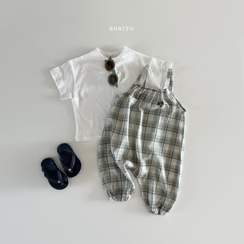 Bonito - Korean Baby Fashion - #babyfashion - BNT Check String Overalls  - 7