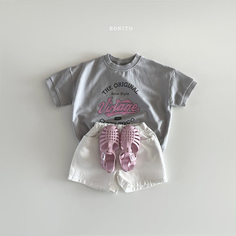 Bonito - Korean Baby Fashion - #babyfashion - Vintage Short Sleeve Sweatshirt - 8