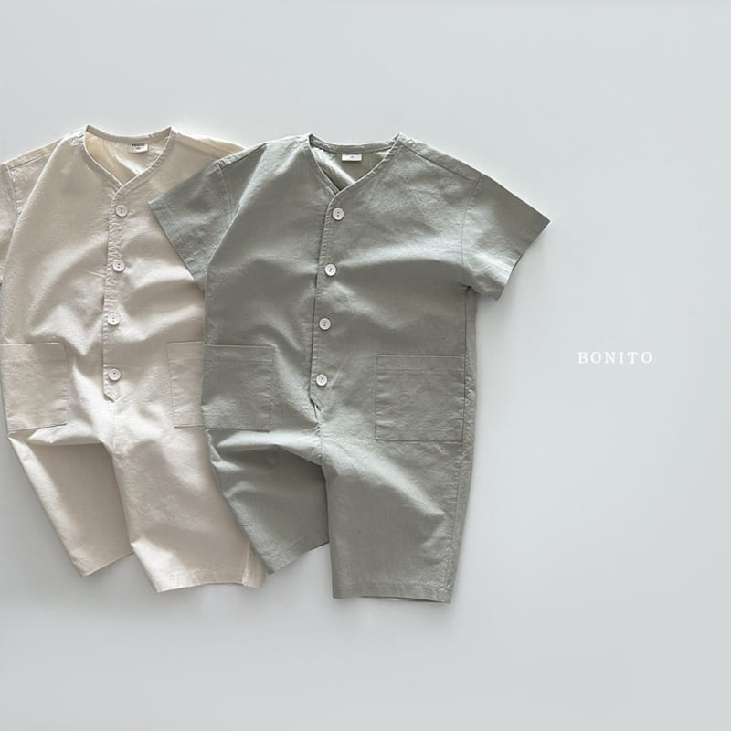 Bonito - Korean Baby Fashion - #babyfashion - L Short Sleeve Overalls - 2