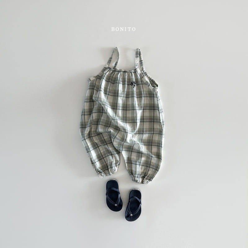 Bonito - Korean Baby Fashion - #babyfever - BNT Check String Overalls  - 8