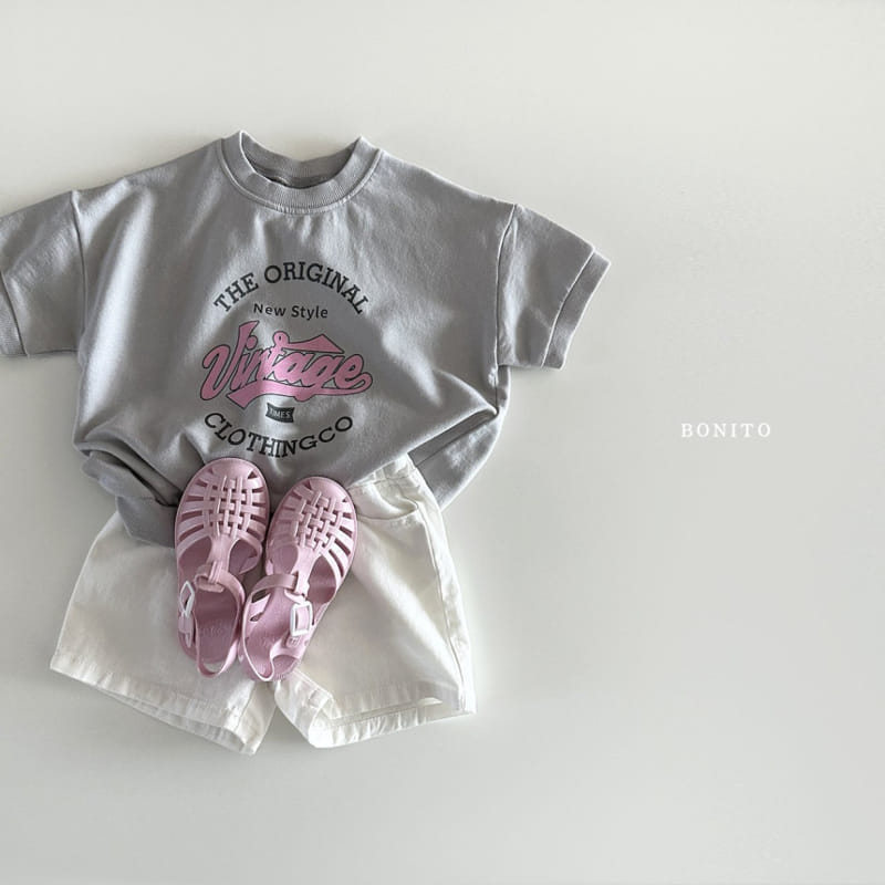 Bonito - Korean Baby Fashion - #babyfever - Vintage Short Sleeve Sweatshirt - 9