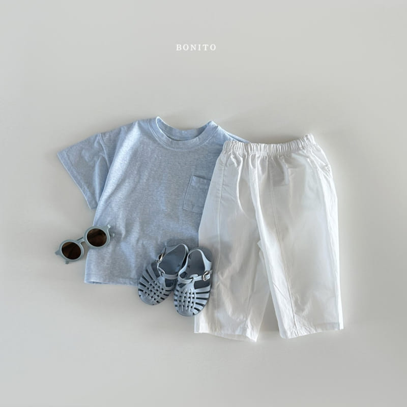 Bonito - Korean Baby Fashion - #babyfever - Slub C Pocket Tee - 5
