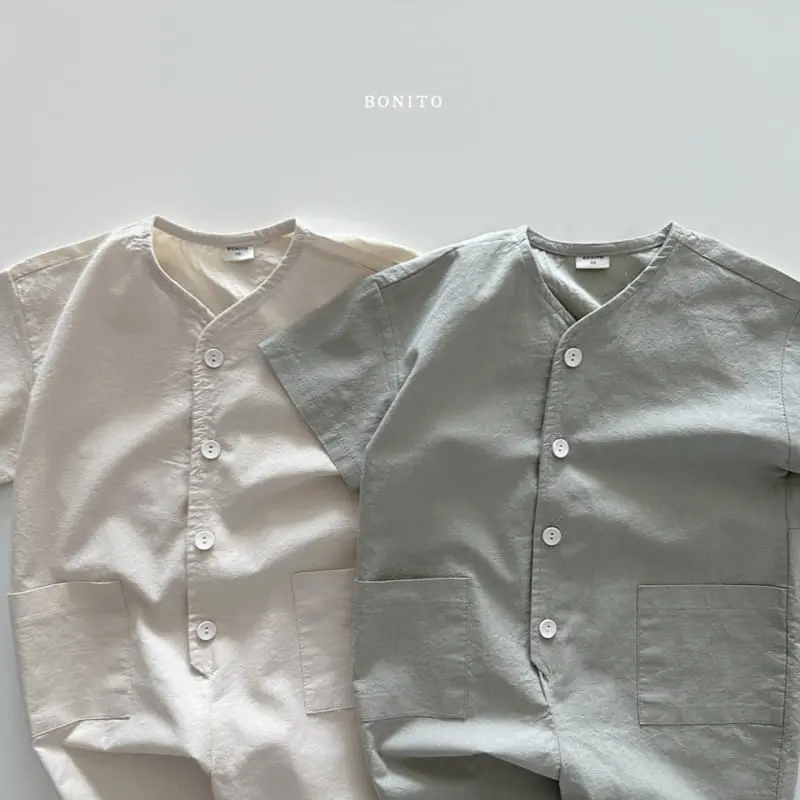 Bonito - Korean Baby Fashion - #babyfever - L Short Sleeve Overalls - 3